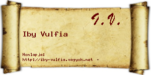 Iby Vulfia névjegykártya
